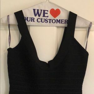 Herve Leger  black signature bandage dress.